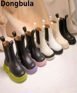 Outono criança menina botas chelsea botas para inverno couro escola meninos sapatos meninas neve crianças motocicleta hige bota 2112285739179