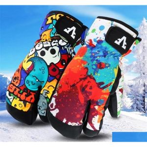 Ski Gloves Ski Gloves Snowboarding Winter Waterproof Warm Thick Threefinger For Men Women Teenager Cycling Outdoor Climbing 2211048261 Dhawo