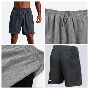 2024 Lu Lu Side with Pockets Super Quality Sports Elastic Waist Beach Shorts Men Leisure Stretch Short