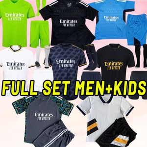 Män barn full set 23/24 Camaveringa Soccer Jerseys 2023 Real Madrids Rodrygo Rudiger Modric Marcelo Lucas V Tchouameni Bellingham Home Away Third GoaleKeeper Icon