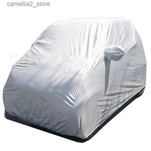 Bilskydd Bilskydd Sun Shield Universal för Benz SMART FORTWO SUV Outdoor Cover Door Body Waterproof Anti-UV Snöbeständiga Auto Accessories Q231012