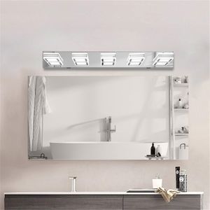 LED Modern Chrome Makeup Light, 5-Lights Acrylic Chrome Makeup Mirror Light