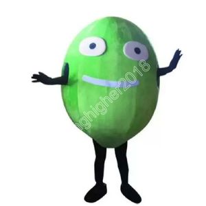 Alta qualidade verde melão boneca mascote traje adulto tamanho dos desenhos animados anime tema personagem carnaval unisex vestido de natal fantasia desempenho vestido de festa