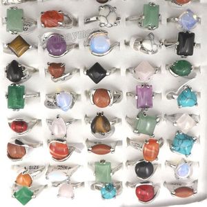 Mix Lot Naturstein Ringe Damen Ring Modeschmuck Bague 50 Stück 296 St