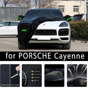 Pokrowce samochodowe dla Porsche Cayenne Ochrona Outdoor Pełne pokrowce na pokrywę śnieżną Wodoodporną wodoodporną odstęp