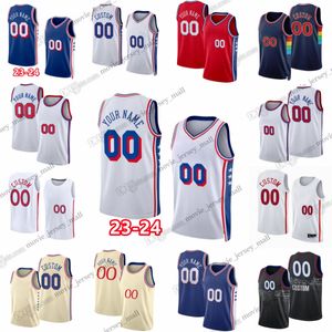 Custom Printed 2023-24 New Basketball Jerseys Joel Tobias Embiid Harris James P.J. Harden Tucker De'Anthony Melton Paul Reed Furkan Korkmaz Tyrese Maxey Danuel House Jr.