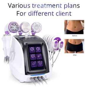 Strong Performance 6 in 1 Liposuction Fat Reduce Body Slimming Beauty Equipment Vacuum Cavitation RF Lipolaser Pads Contouring Salon