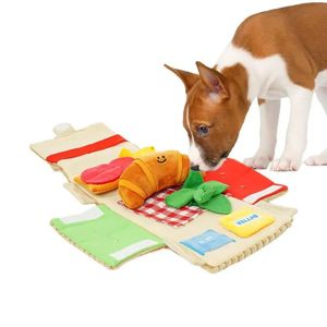 Hundenäpfe, Futterspender für Hunde, Haustier-Futtermatten mit Kuhhorn-Spielzeug und Beutel, interaktives und Verhaltenstrainingshilfe-Spielzeug, Hunde-Anreicherungsspielzeug für Haustiere, 231011