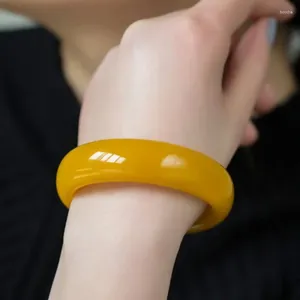 Bracciale rigido con topazio di giada di Hetian per bambini, vendita diretta in fabbrica, cera d'api, grasso di pollo giallo Jinsi