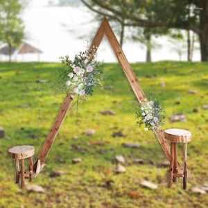 Party Decoration Triangular Arch Wooden Outdoor Lawn Mori Wedding Garden Display