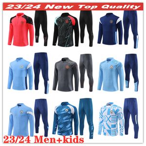 MAHREZ 23 24 soccer tracksuit STERLING FERRAN FODEN HAALAND DE BRUYNE GREALISH 2023 2024 men kids kit football training suit Survatment uniforms sets