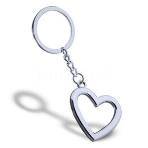 100pcs/lot Novelty Zinc Alloy Heart Shaped Keychains Metal Keyrings For Lovers DB958
