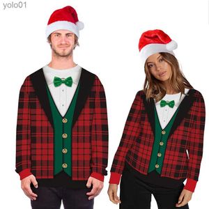 Women's Sweaters Christmas Sweaters Ugly Sweater Red Fashion 3D Cartoons Printing Casual Round Neck Pullover for Party Birthday Xmas SweatshirtL231107