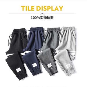 guard pants men's spring and summer cotton four bar sports casual pants lovers' fashion brand loose legged pants