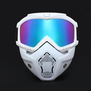 Utomhusglasögon Vit cykling Ridning Motocross Solglasögon Skid Towboard Eyewear Mask Goggles Hjälm Taktisk vindtät motorcykelglas Masker 231012