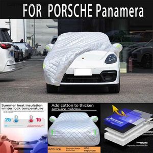 Автомобильные чехлы для Porsche Panamera Auto Hail Presection Presective Cover Snow Cover Sunshade Водонепроницаемый и надежные аксессуары для внешних автомобилей Q231012