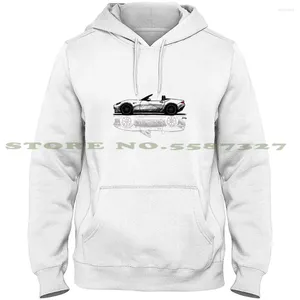 Hoodies masculinos meu desenho do Mx5 Nd e Na para homens mulheres Miata Goseatonio Goseantonio Jaagdesign 30º aniversário carro