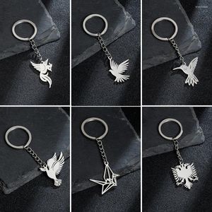 Keychains Animal Bird Eagle Keychain Holder For Men Stainless Steel Chain Keyring Car Keys Keyholders Personalized With