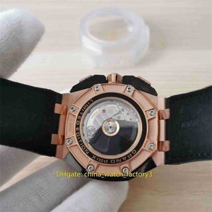 Luxury Watch Man 44mm Maker Super Fiber Version Carbon Workin Rose Gold Cal.3126 Rörelse Mekanisk automatisk