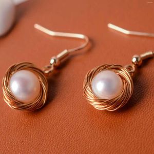 Dangle Earrings 10-11mm Natural White Baroque Cultured Akoya Pearl Jewelry Wedding Gift Party Hook Lucky Diy Halloween VALENTINE'S DAY