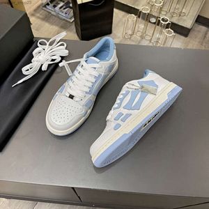 Niski dół Męskie para oryginalna skel grube butowe buty high edycja nowe sneaker skórzane płaskie designerskie designer Casual amiiri biała kość sportowa jft6