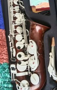 Mark VI Ny produkt Högkvalitet antik EB E-flat Alto Saxofonsax Carve Mönster Trävindinstrument med fall Aeccessaries