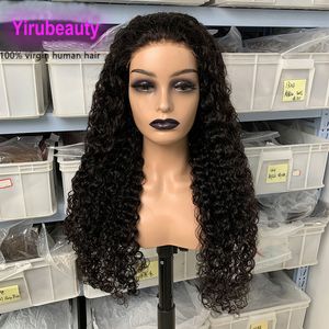 Gluelss 5x5 Lace Front Wig Brazilian Human Hair Water Wave Malaysian Indian Virgin Hair Natural Color Yirubeauty 10-32inch