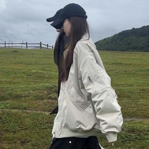 Casacos de Trench das Mulheres 2023 Inverno American Flying Baseball Jaqueta de Algodão Mulheres Estilo Coreano Acolchoado Oversize Trendy