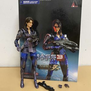 Костюмы талисмана Play Arts Mass Effect Фигурка Коллективная модель Персонаж Ролевые игрушки 26 см Совместная подвижная кукла Книжная полка Украшение Подарок