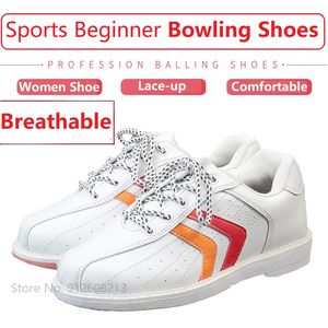 Bowling Ladies Breathable Bowling Shoes Women Lightweight Bowling Sneakers Righthand Antiskid Outsole Indoor Beginner Athletic Trainer 231011