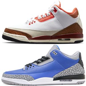 Баскетбольные кроссовки Designer 3 Jumpman 3s Кроссовки мужские кроссовки GS Mars Stone Desert Elephant SE Зимние университетские кроссовки Royal Court Фиолетовый Chlorophyll Fear Pack Холодный серый