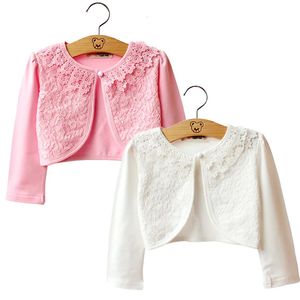 Cardigan verão fino meninas casaco de manga longa crianças cardigans flor meninas roupas sólida crianças outwear capa jaqueta 231012