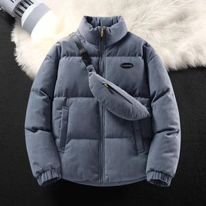 Men's Down Parkas Male Coat include bags 2023 Parka Plus Velvet Thick Warm Winter Jacket with Outdoor Multi Pocket Jackets Solid 231011