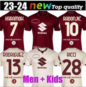 2023/24 Torino Limited Edition Soccer Jerseys 2023/24 Zaza T. Sanabria Lukic Pellegri Singo Ricci Suzuki Football قمصان الرجال