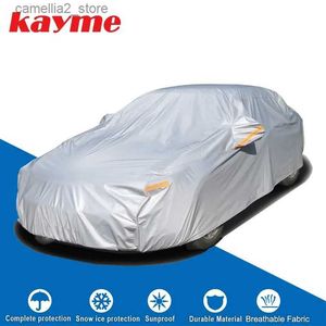 Car Covers Kayme Add Cotton Car Cover Super Snow Cover Sunshade Waterproof Dustproof Full Universal Auto Protective For Sedan SUV Q231012