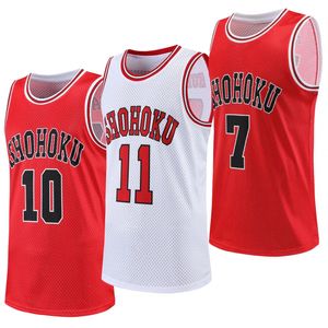 Ao ar livre camisetas Anime Shohoku Escola Equipe de Basquete Camisas Uniformes Cosplay Traje Sakuragi MITSUI Rukawa MIYAGI Jersey Kits soltos Tank top 231012