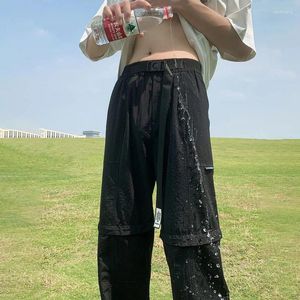 Herrbyxor tfetters varumärke 2023 nylon män demonterar lös vår sommar fallskärm mans amerikanska streetwear manliga byxor