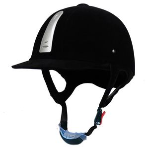 Riding Helmets Equestrian Helmet Unisex Classic Velvet Horse Riding Helmet Horse Equipment Cycling Helmet Protection Cap Size Adjustable 231011