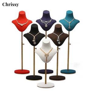 Jewelry Boxes Jewelry Shop Mall High Quality Jewelry Display Props Necklace Show Shelf Pendants Display Bust Stand For Window Display 231011