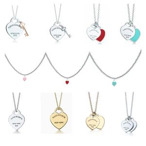 Gold Heart Necklace Womens Stainless Steel 10mm 15mm 19mm Pendant Fashion Couple Necklace Valentines Day Gift Girlfriend Jewelry Wholesale LT2V