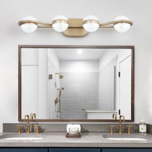 Luci di cortesia dal design moderno ed elegante con 4 lampadine a LED per l'illuminazione del bagno