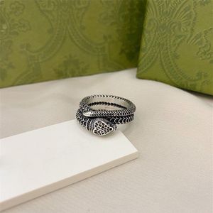 Marca jóias amantes anel cobra anel moda masculina e feminina anéis1737