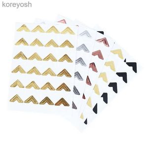 Albums Books 120 Pcs Lot 5 Sheets Vintage Corner Kraft Paper Stickers For Photo Albums Decor DIY Retro Sticker Frame Decorations ScrapbookingL231012