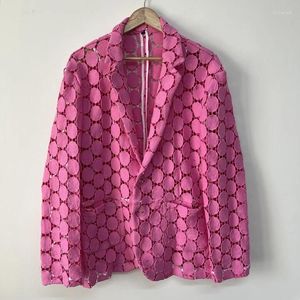 Ternos masculinos qr40502 moda casacos jaquetas 2023 pista de luxo design europeu festa estilo roupas