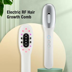 Hårborstar Electric Head Massage Comb Anti Hårförlust Infraröd Hårtillväxtkam Halka Massager Röd Blue Light Treating Head Scalp Massage 231012