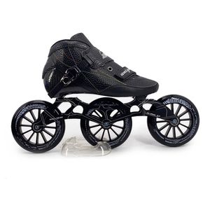 Inline-Rollschuhe, Speed-Inline-Skates, Rollschuhschuhe, Carbonfaser-Wettbewerb, 3 x 125 mm Räder, Straßenrennen, Zug, Skaten, Patines für Kinder und Erwachsene, 231012