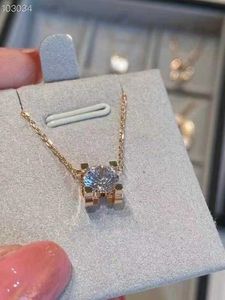 Designer halsband för kvinnor 925 Sterling Silver Bullhorn Diamond Necklace Champagne Guldkrage Kedja med hög koldioxidutgåva Fashion Jewelry