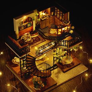 Doll House Accessories Mini DIY Cute Tea Model Home Desktop Decoration Kid Adult Toys Gift 231012