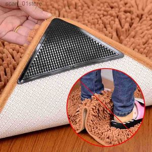 Non-Slip Bath Mats 4Pcs Home Floor Rug Carpet Mat Grippers Self-adhesive Anti Slip Tile Sticker Reusable Washable Silicone Grip Sticker PadsL231012