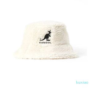 Embroidered Bucket Hats Animal Pattern Sun Hats Shade Dome Fashion Lambs wool Hat for Couple Travel